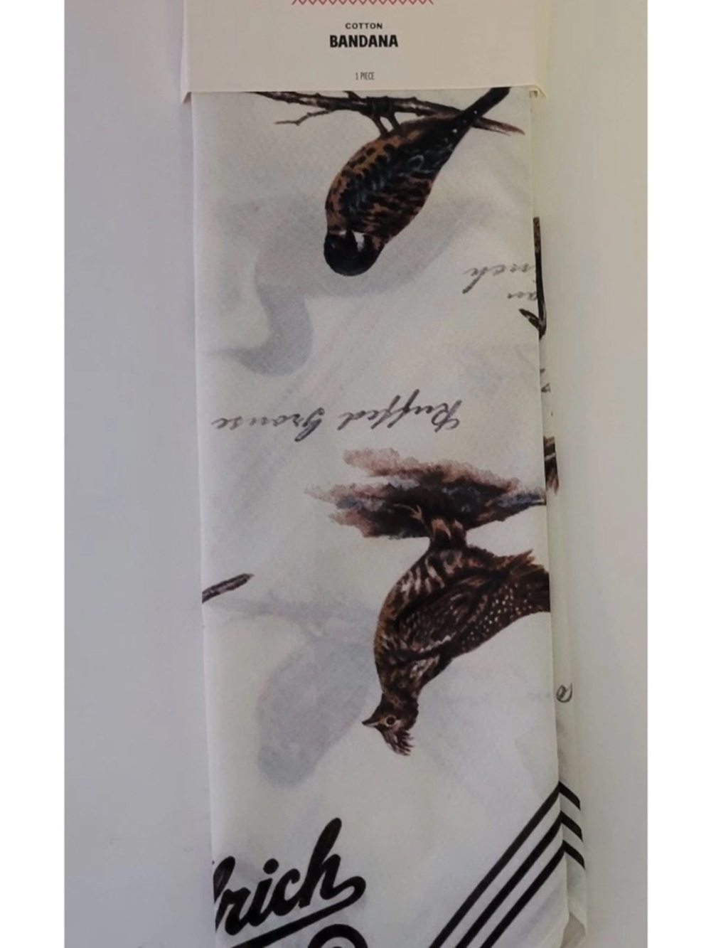 Woolrich X Target 22" Bandana Scarf Cotton Birds Motif Hankerchief Sold Out HTF